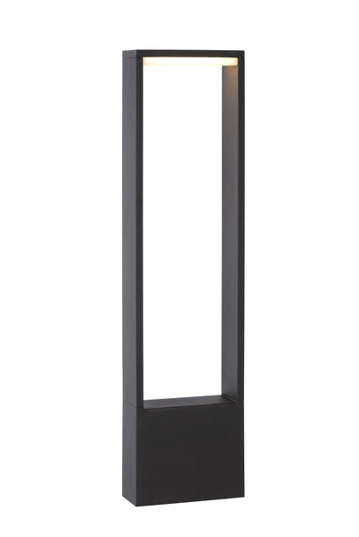 Lucide GOA LED bollard light 10W 3000K IP54 Dark Grey outdoor garden lighting