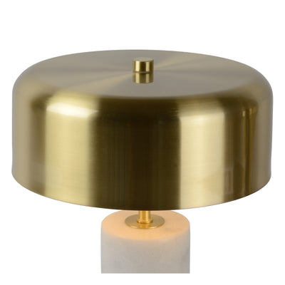 Lucide MIRASOL modern table lamp Ø25cm, 3xG9 LED, dimmable, marble base, IP20, White