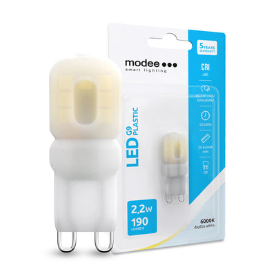 Aigostar LED G9 bulb 2.2W 190 lumens 6000K cold white non-dimmable Ra80 IP20 CE RoHS