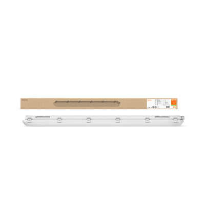 Ledvance LED damp proof luminaire 1200mm 32W 3000K 4000 lumens IP65 IK08 Warm White Grey ceiling or wall mount