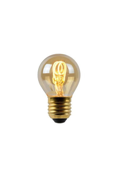 Lucide G45 LED-Filamentlampe, E27 dimmbar, 3W 2200K Amber Ø4.5cm