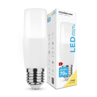 Modee LED Stick T37 bulb E27 9W 2700K 700 lumens 200° beam IP20 non-dimmable warm white