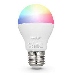 MIBOXER LED Lampe E27 6W RGB+CCT smarte Glühbirne mit Farbwechsellicht und einstellbarem Weiß für vielseitigen Einsatz