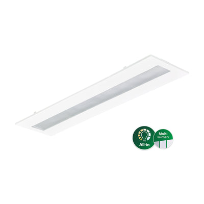 Philips CoreLine RC136B LED recessed panel, 22W-31W DALI dimmable, 3100-4300 lumens, 4000K, 1197x297 White