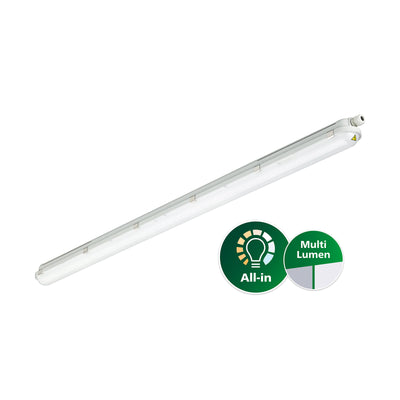 Philips CoreLine WT120C G2 LED waterproof luminaire 25W-43W 4000K 3700-6000 lumens IP65 IK08 1515mm Gray