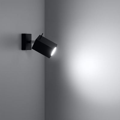 Sollux Lighting MERIDA wall lamp Black, LED compatible, Aluminium, IP20, 220-240V, CE RoHS certified