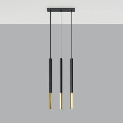Sollux Lighting LED Hängelampe Schwarz Gold MOZAICA, 3 x G9 Fassung, IP20, Aluminium, CE RoHS