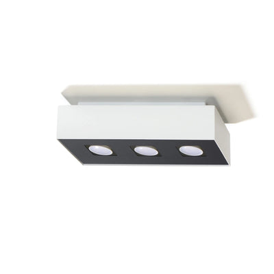 Sollux Lighting MONO 3 LED ceiling spotlight, White, Aluminium, IP20, 220-240V, CRI 80, CE RoHS