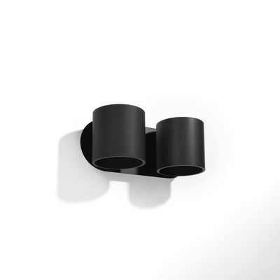 Sollux Lighting ORBIS 2 wall lamp Black, LED compatible, IP20, Aluminium, 220-240V, max 50W, CE RoHS