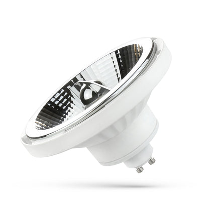 Spectrum LED AR111 GU10 230V 12W 4000K 1200 lumens 45° Neutral White spotlight, White housing, 5Y warranty