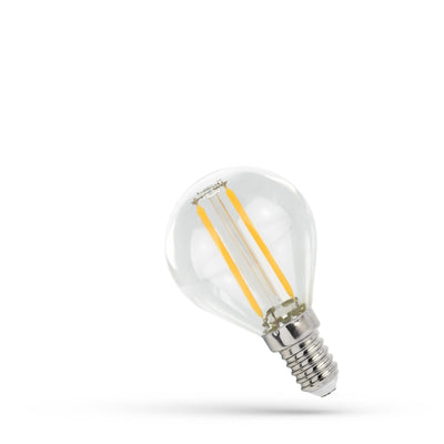 Spectrum LED Ball G45 E14 1W 230V 2700K Warm White Clear Glass Non-Dimmable Indoor Bulb