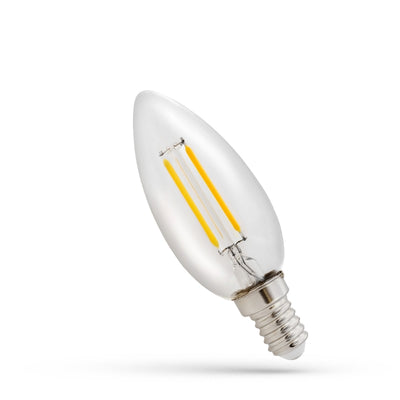 Spectrum LED Candle C35 E14 230V 1W COG 4000K Neutral White 120 lumens Non-Dimmable Clear Bulb