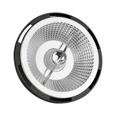 Spectrum LED AR111 GU10 Spotlight 12W 230V 3000K 1050 lumens 45° Beam Black Housing Indoor Lighting