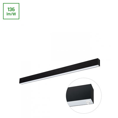Spectrum ALLDAY GO LED Deckenleuchte 36W 230V 4000K 4900 Lumen IP20 Schwarz Sensor 112cm Aufbau