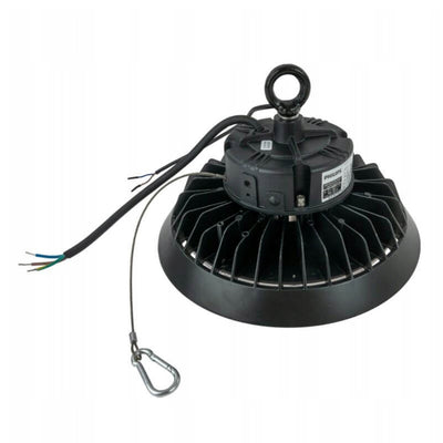 Tsong LED High Bay UFO 100W 15000 Lumen 1-10V dimmbar 3000K Philips Chip IP20 CRI 80 CE RoHS Schwarz