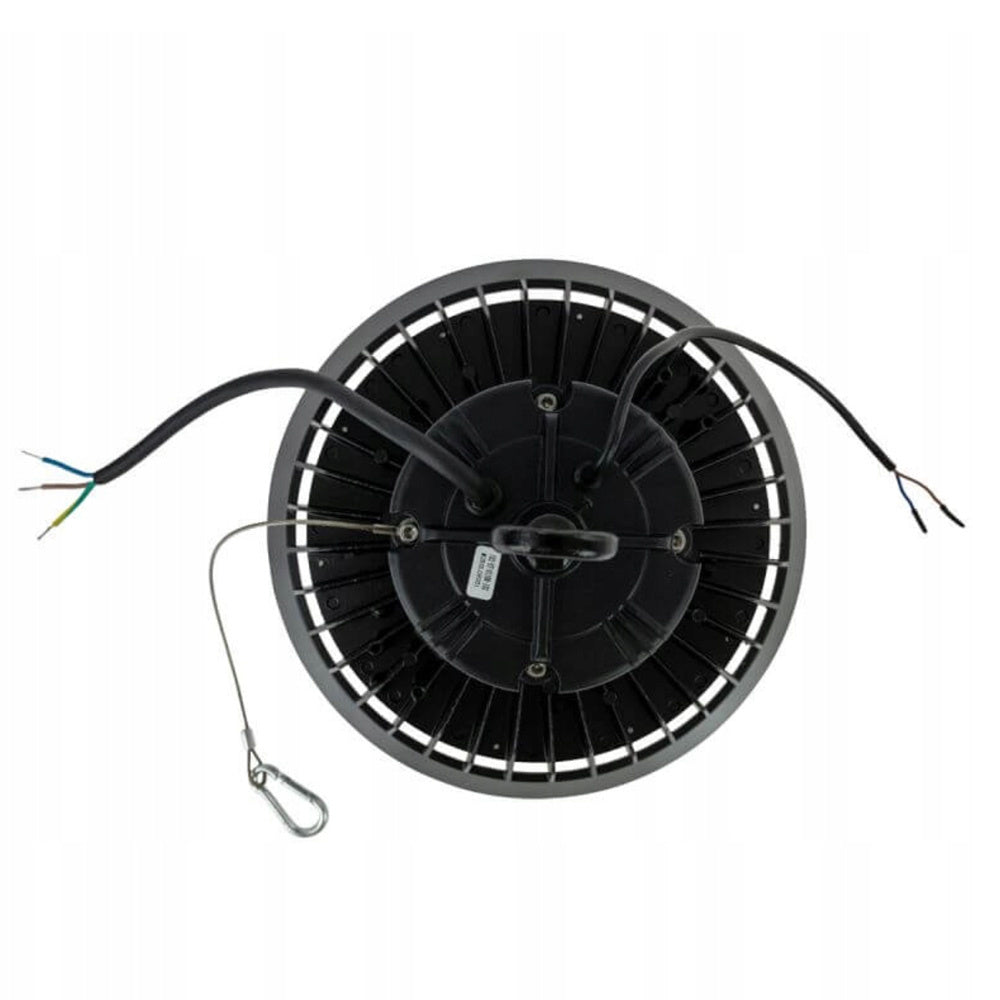 Tsong LED High Bay UFO 100W 15000 lumens 1-10V dimmable 3000K Philips chip IP20 CRI 80 CE RoHS Black