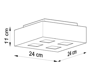 Mono LED ceiling spotlight 4 white by Sollux Lighting with 220-240V input, IP20, 50-60Hz
