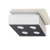 Mono LED ceiling spotlight 4 white by Sollux Lighting with 220-240V input, IP20, 50-60Hz