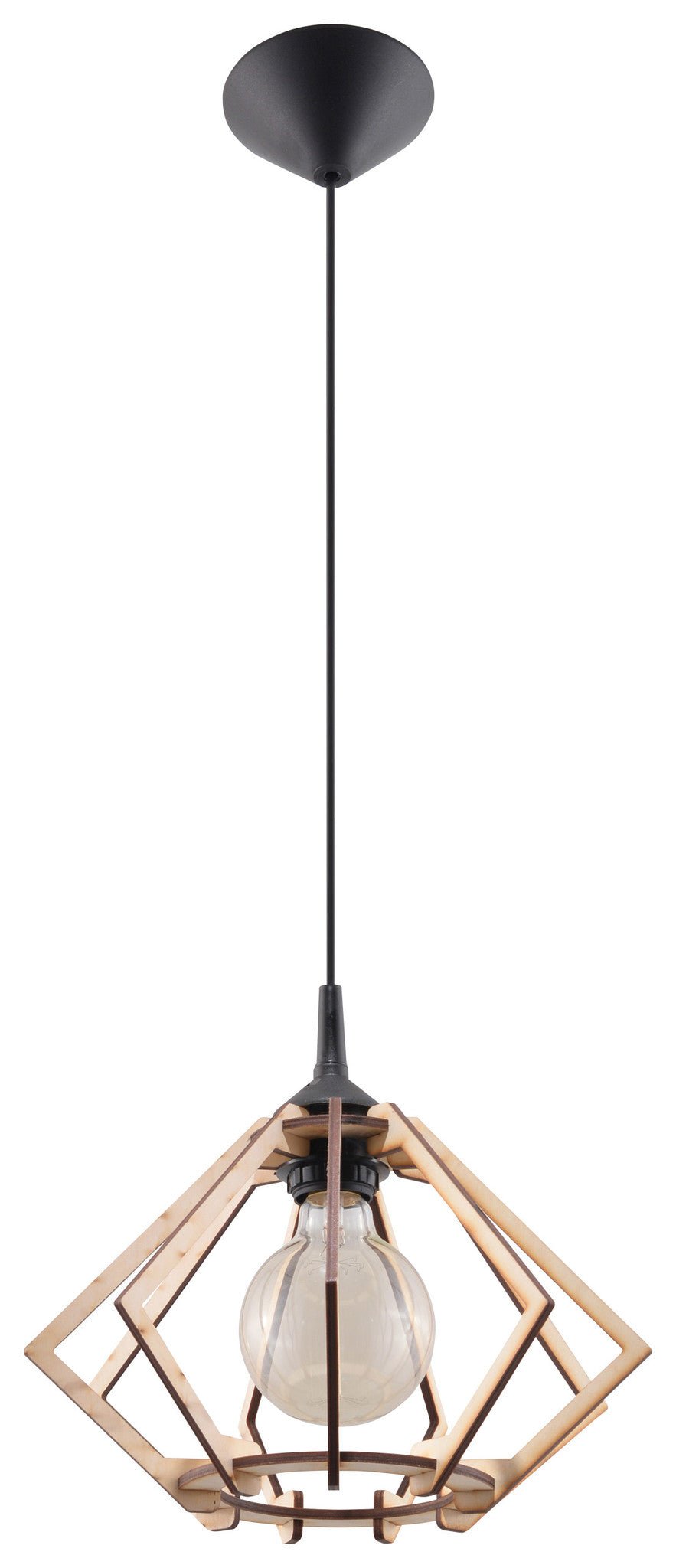 Sollux Lighting LED wood hanging lamp POMPELMO E27 220-240V