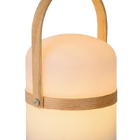 Lucide JOE rechargeable LED table lamp IP44 White, 3W dim to warm 2800K-3200K, USB charging, indoor outdoor use