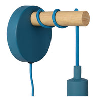 Lucide POLA Kinder-Wandleuchte, 1xE27 Fassung, Blaue Ausführung, Modernes rundes Design, 220-240V, IP20
