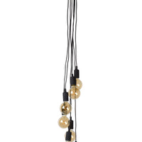Lucide FIX moderne Hängeleuchte, 7xE27 Fassungen, Schwarzes rundes Metalldesign, höhenverstellbar, IP20, 220-240V
