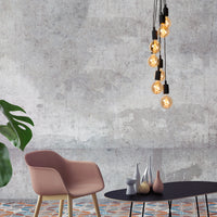 Lucide FIX moderne Hängeleuchte, 7xE27 Fassungen, Schwarzes rundes Metalldesign, höhenverstellbar, IP20, 220-240V