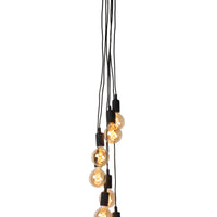 Lucide FIX moderne Hängeleuchte, 7xE27 Fassungen, Schwarzes rundes Metalldesign, höhenverstellbar, IP20, 220-240V