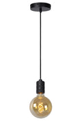 Lucide JOVA hanging lamp Black & Gold, 1xE27 socket, adjustable height, metal design, IP20 indoor pendant