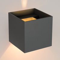 Lucide XIO LED Wandleuchte, dimmbar G9 1x4W 2700K, verstellbarer Abstrahlwinkel, Dunkelgrau, modernes quadratisches Design