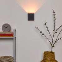 Lucide XIO LED Wandleuchte, dimmbar G9 1x4W 2700K, verstellbarer Abstrahlwinkel, Dunkelgrau, modernes quadratisches Design