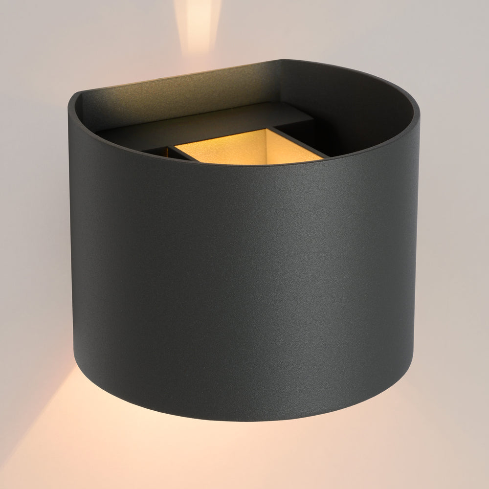 Lucide XIO LED Wandleuchte, dimmbar G9 3.5W 2700K, verstellbarer Abstrahlwinkel, Dunkelgrau modernes Aluminium