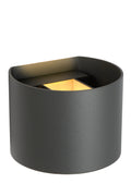 Lucide XIO LED Wandleuchte, dimmbar G9 3.5W 2700K, verstellbarer Abstrahlwinkel, Dunkelgrau modernes Aluminium
