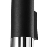 LED wall lamp black chrome LOOPEZ with GU10 socket by Sollux Lighting