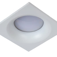 Lucide ZIVA Badezimmer Einbaustrahler, 1xGU10, IP44, Weißes Aluminium, quadratisch 85x85mm, modernes Design