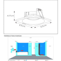 Lucide ZIVA Badezimmer Einbaustrahler, 1xGU10, IP44, Weißes Aluminium, quadratisch 85x85mm, modernes Design