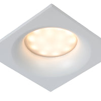 Lucide ZIVA Badezimmer Einbaustrahler, 1xGU10, IP44, Weißes Aluminium, quadratisch 85x85mm, modernes Design