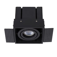 Lucide TRIMLESS square recessed spot, 1xGU10, 50W max, dimmable, IP20, Sand Black aluminium