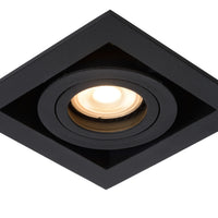 Lucide CHIMNEY LED Einbaustrahler, 1xGU10, dimmbar, max. 50W, 220-240V, IP20, Schwarzes Aluminium