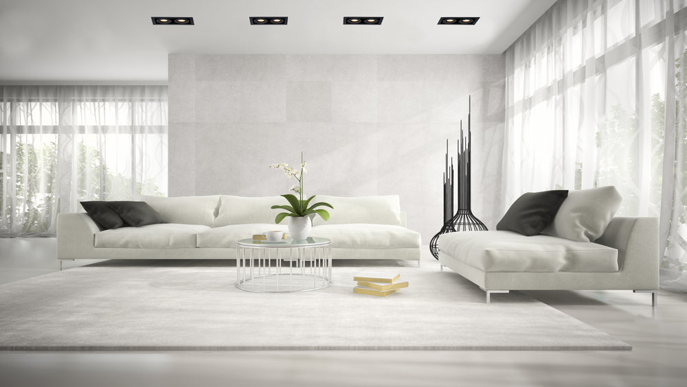 Lucide CHIMNEY Einbaustrahler 2xGU10 Sand Schwarz Aluminium IP20 220-240V 205x115mm modernes Design