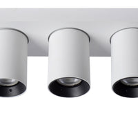 Lucide NIGEL LED Deckenstrahler, 3x5W GU10 dim to warm 2200K-3000K, verstellbares Aluminium Weiß, IP20
