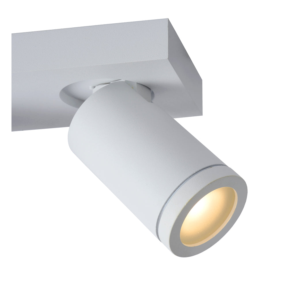 Lucide TAYLOR LED Badezimmer-Deckenstrahler, 2x5W GU10, 2200K-3000K dim to warm, IP44 Sandweiß