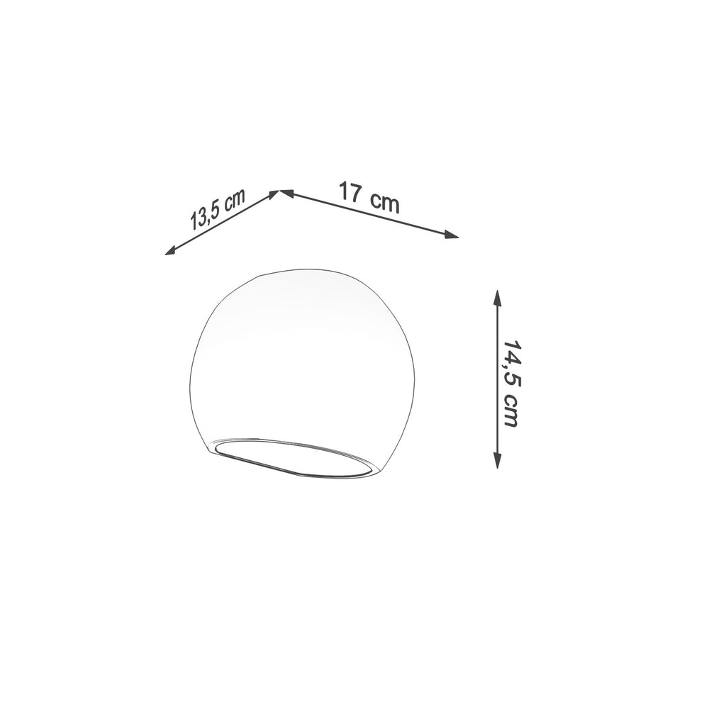 Sollux Lighting LED-Lampe 50W Aluminium Globus, IP20, 220-240V, 4000K, mattgoldenes Finish