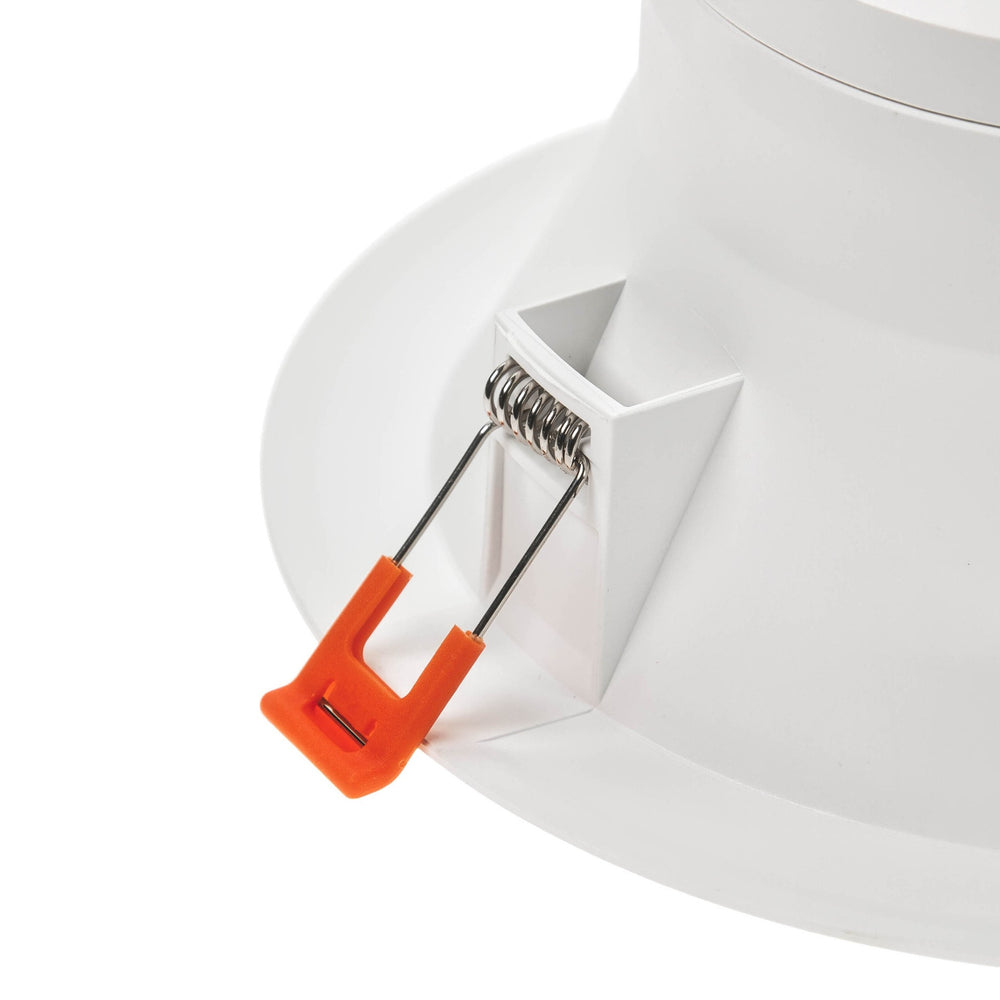 Spectrum LED Einbaustrahler 30W 2400 Lumen 3000K warmweiß IP44 Weißes Gehäuse 230mm Ausschnitt