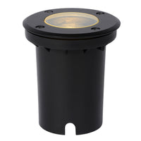 Lucide BILTIN LED Bodeneinbaustrahler IP67 Sand Matt Schwarz Ø108mm GU10 220-240V Außenleuchte