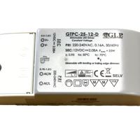 GLP LED Netzadapter 12V 25W 2.08A dimmbarer Treiber für 12V LED-Beleuchtung, IP20, CE RoHS zertifiziert