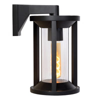 Lucide CADIX schwarze Außenwandleuchte, E27 Fassung, IP65 Gehäuse aus Aluminiumdruckguss, 220-240V modernes Design