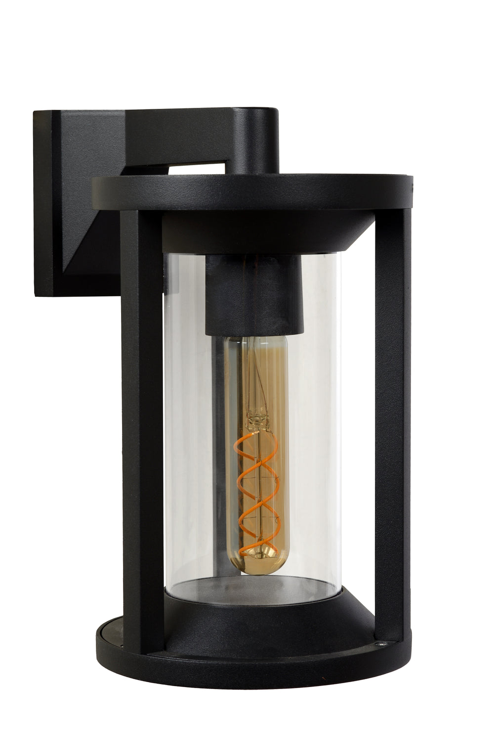 Lucide CADIX Black outdoor wall light, E27 socket, IP65 die-cast aluminum housing, 220-240V modern design