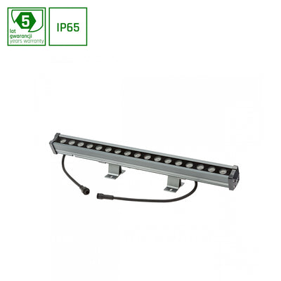 Spectrum LED Wallwasher 18W 3000K 1000 lumens IP65 Aluminum Gray 50cm Ceiling Mount Dimmable