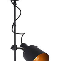 Lucide QUINNY Deckenstrahler Schwarz, 1xE27 Fassung, Stahlgehäuse, 360° drehbar, IP20, 220-240V